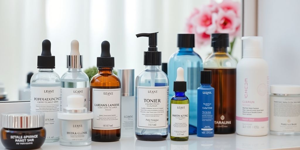 Korean skincare products for oily skin.