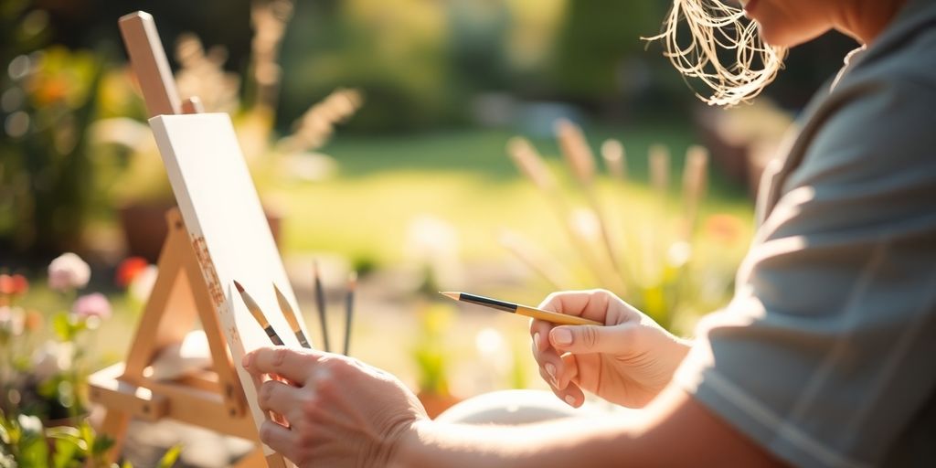 Person finding calm through enjoyable stress-relief activities.