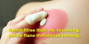 Person applying soothing balm to itchy skin.