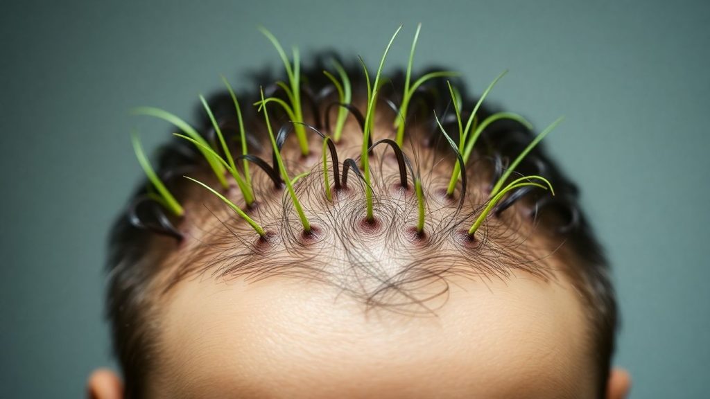 Healthy scalp with strong hair growth