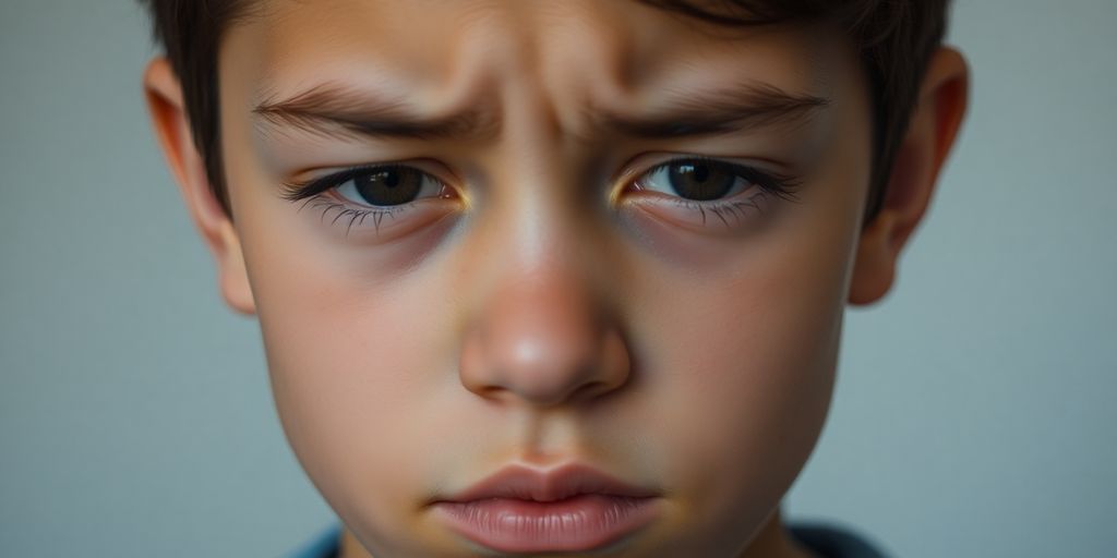 Young person looking stressed and overwhelmed.